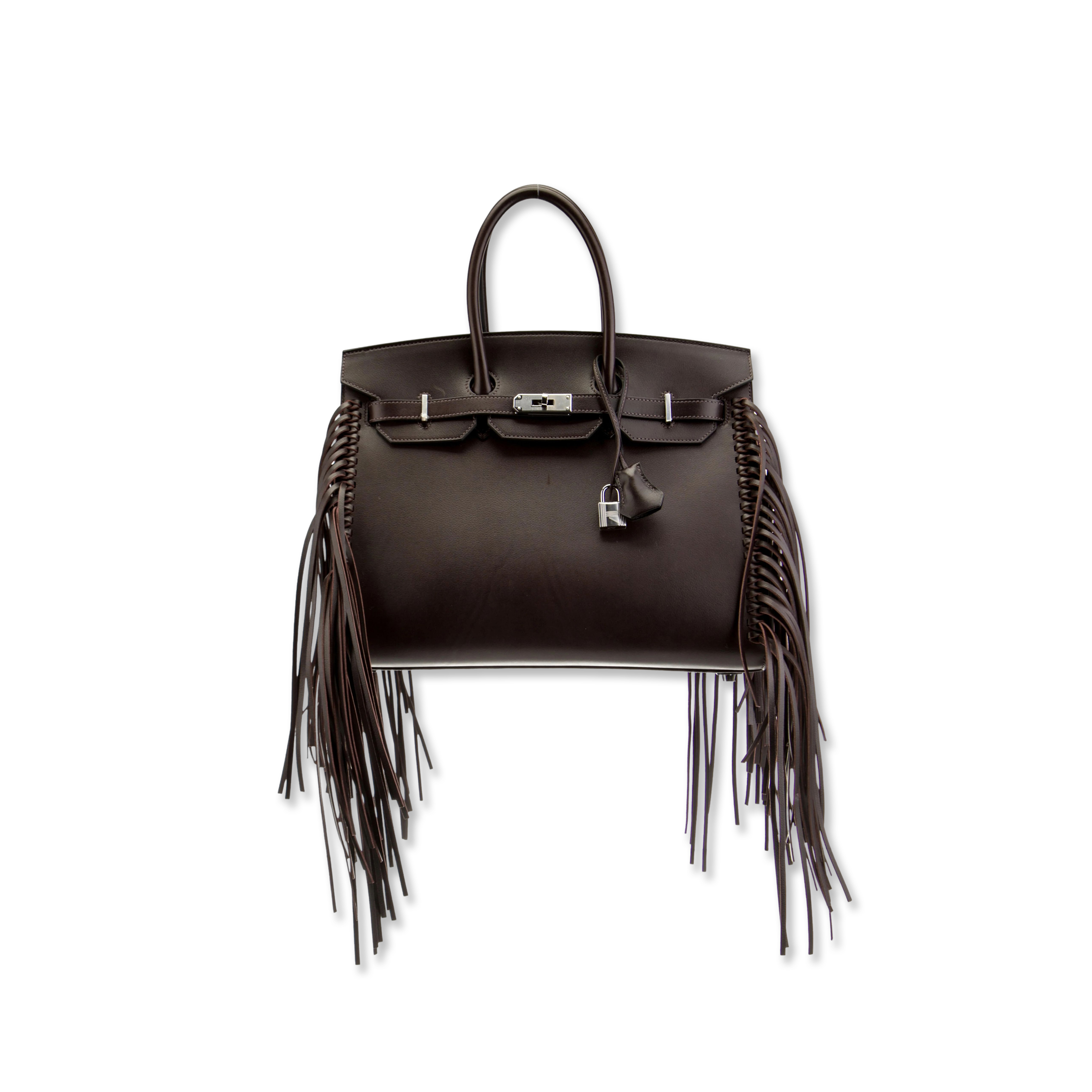 H**mes MASTER BIRKIN 35 SELLIER ANATE CHOCOLATE PALLADIUM HARDWARE (35*27*13cm)